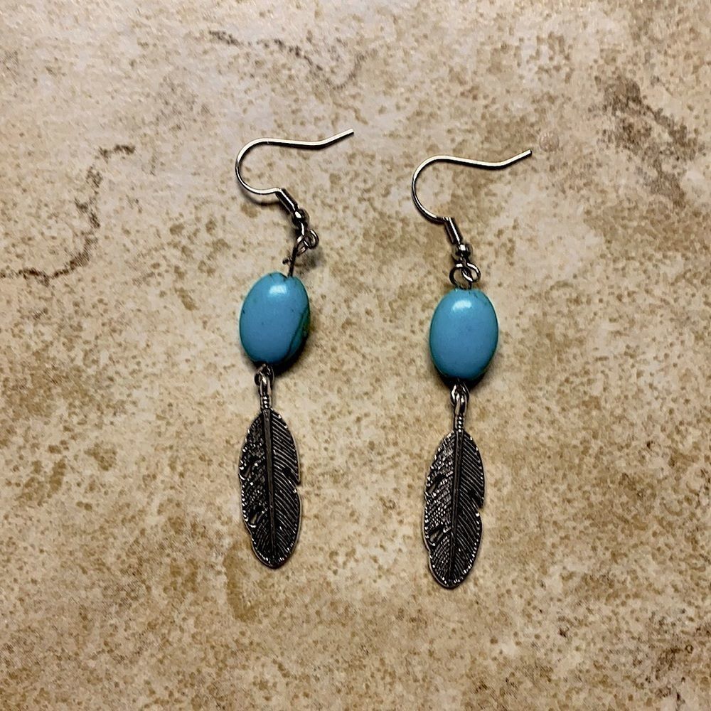 Handmade turquoise earrings